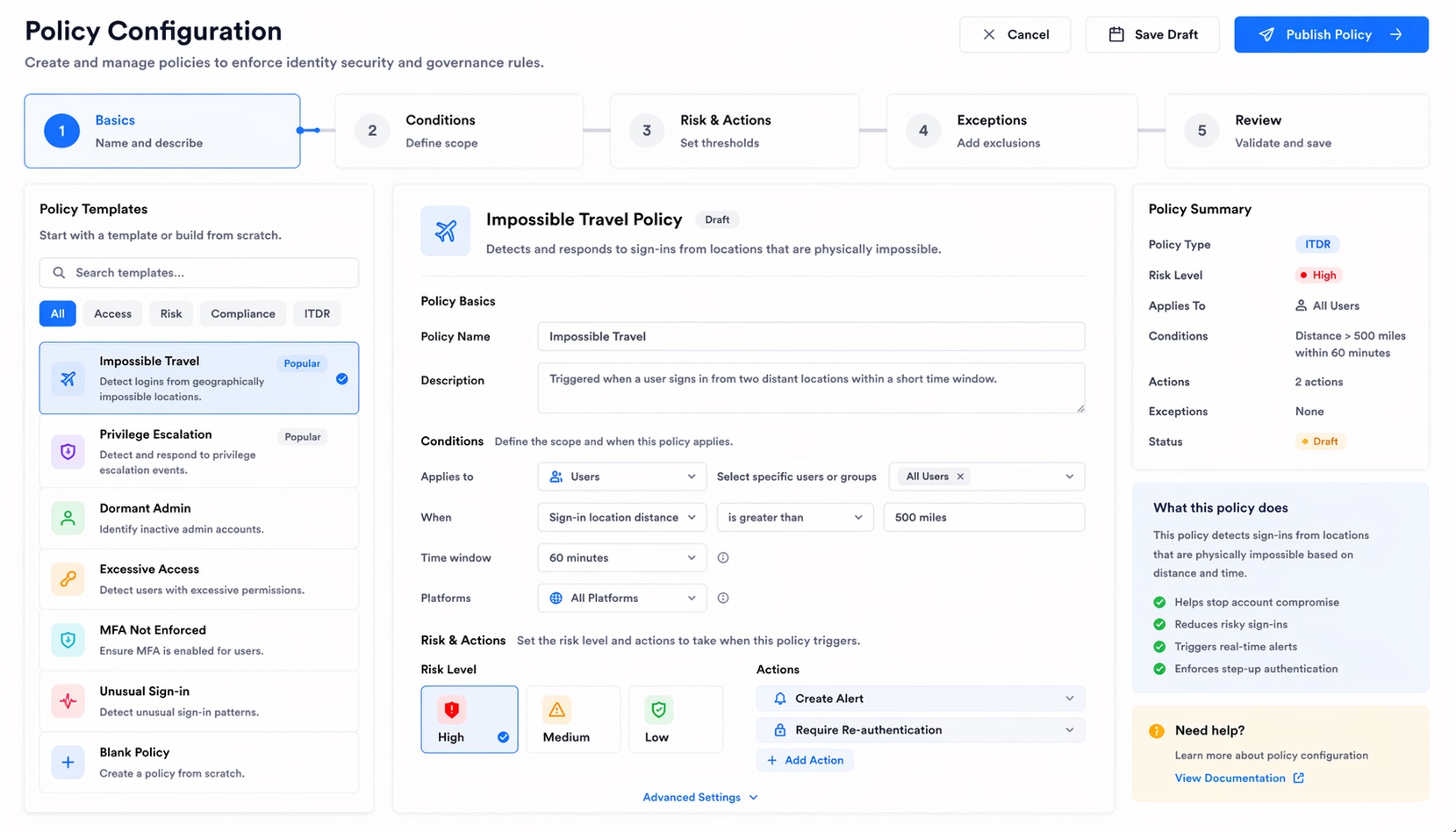 Policy Configuration Editor
