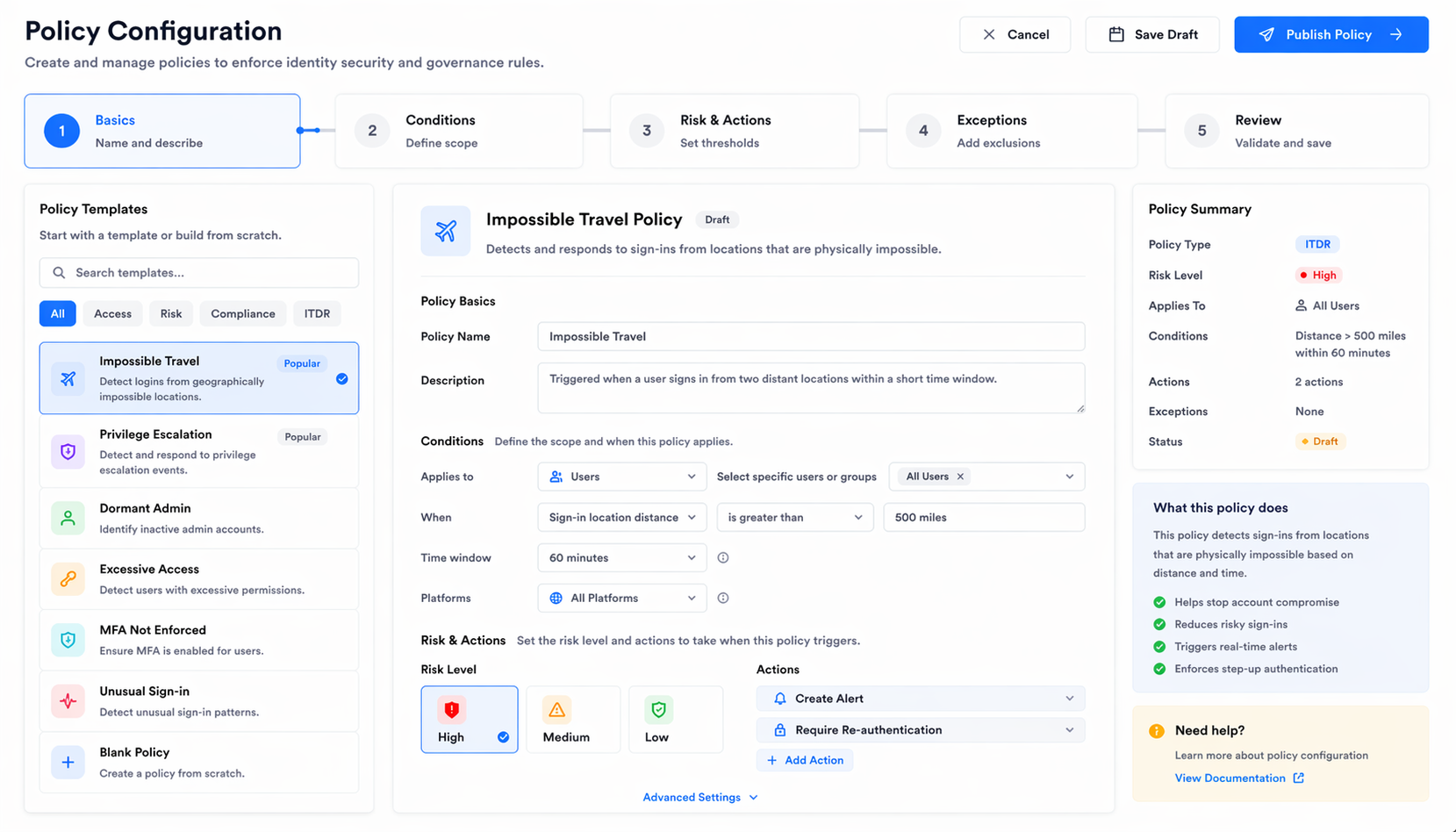 Policy Configuration Editor